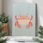 Cute Cartoon Crab Wood Print by OnWood Australia
