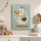 Cute Cartoon Duck Wood Print by OnWood Australia