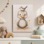 Cute Duckling with Bird Wood Print by OnWood Australia