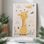 Cute Giraffe Wood Print by OnWood Australia