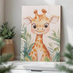 Cute Giraffe Wood Print by OnWood Australia
