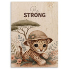 Cute Leopard Cub Wood Print by OnWood Australia