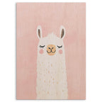 Cute Llama Wood Print by OnWood Australia