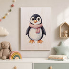 Cute Penguin Wood Print by OnWood Australia