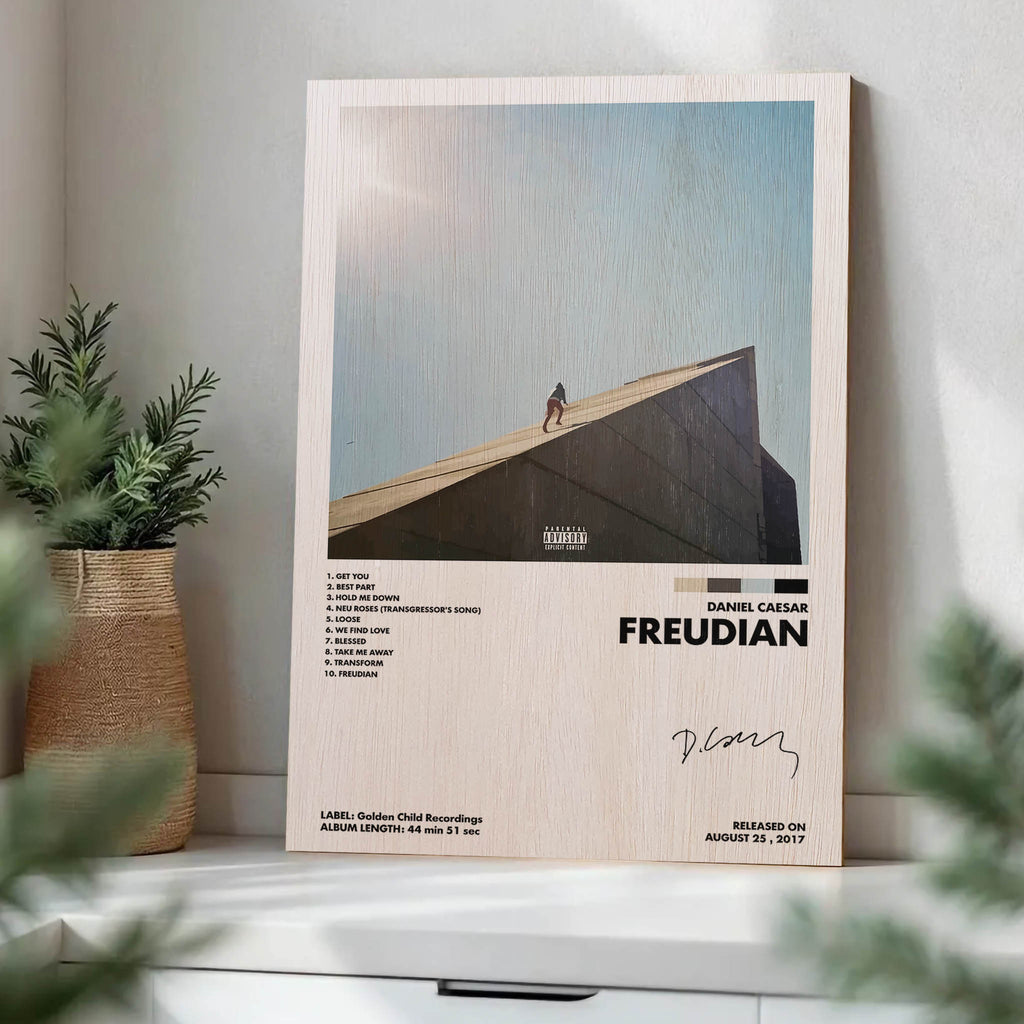 Daniel Caesar Freudian Wood Print by OnWood Australia