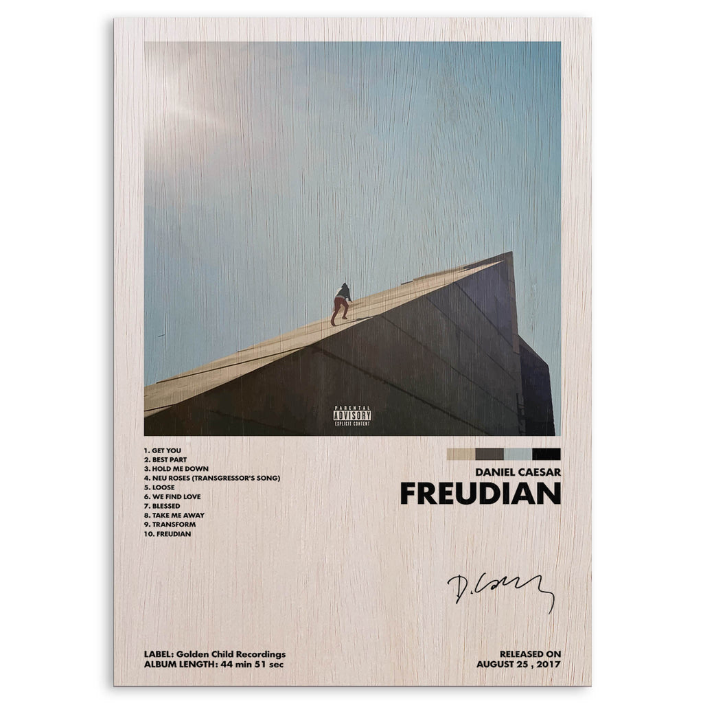 Daniel Caesar Freudian Wood Print by OnWood Australia