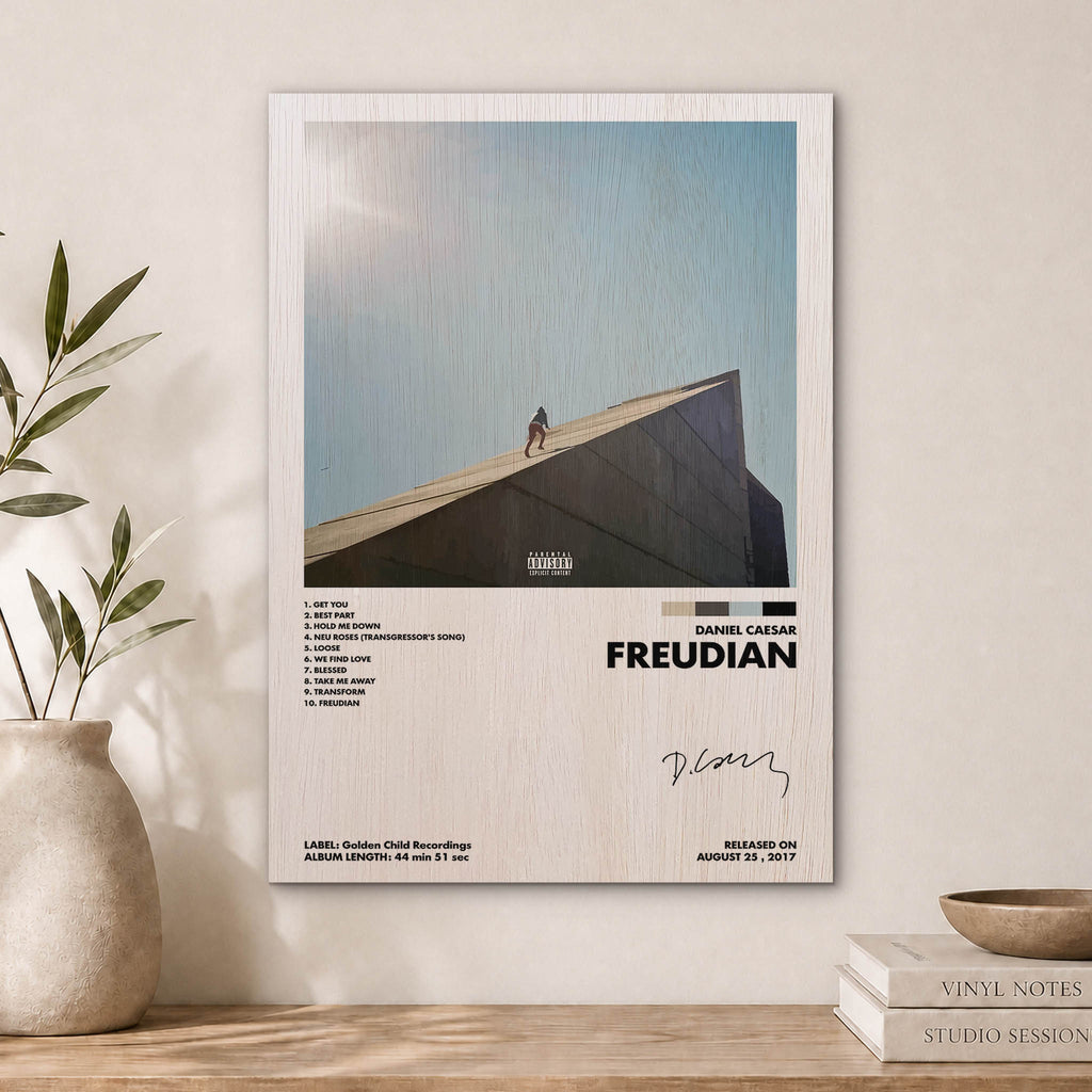 Daniel Caesar Freudian Wood Print by OnWood Australia
