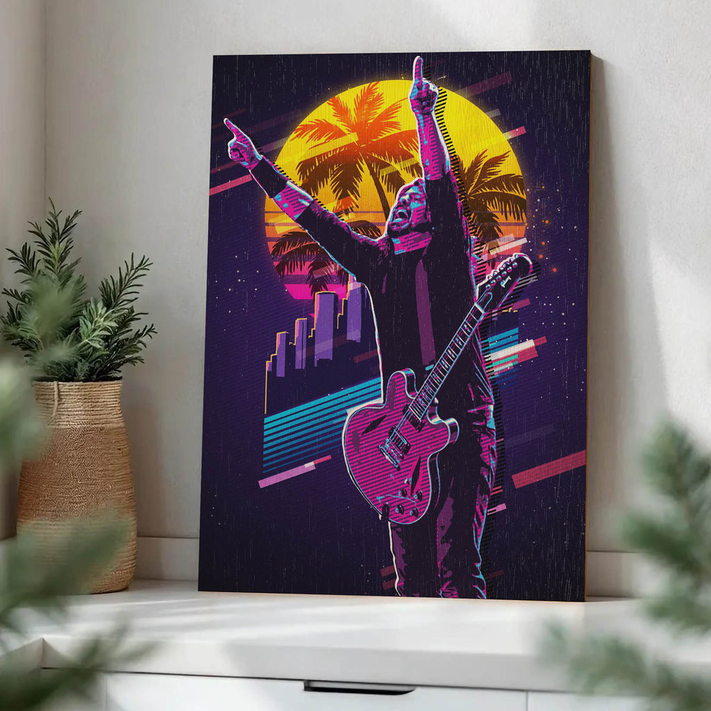 Dave Grohl Wood Print by OnWood Australia