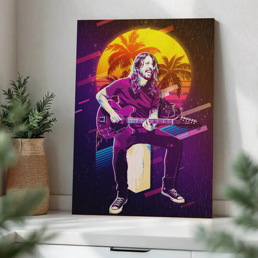 Dave Grohl Wood Print by OnWood Australia