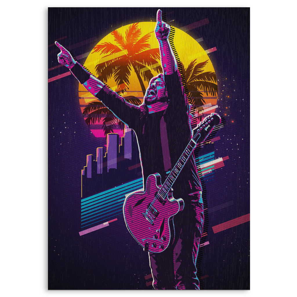 Dave Grohl Wood Print by OnWood Australia