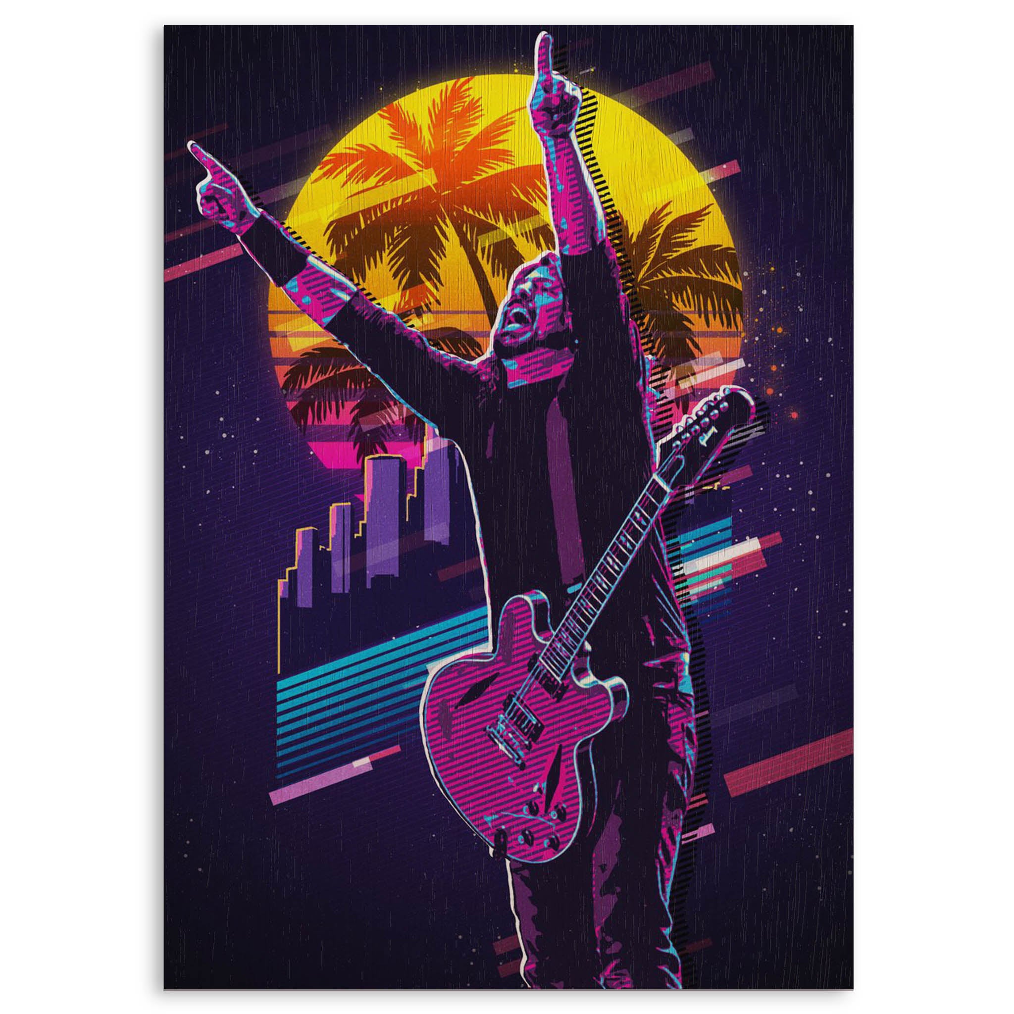 Dave Grohl Wood Print by OnWood Australia