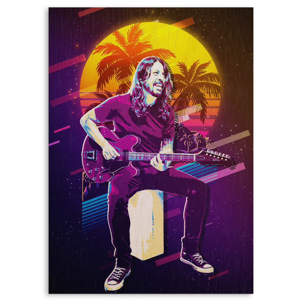 Dave Grohl Wood Print by OnWood Australia