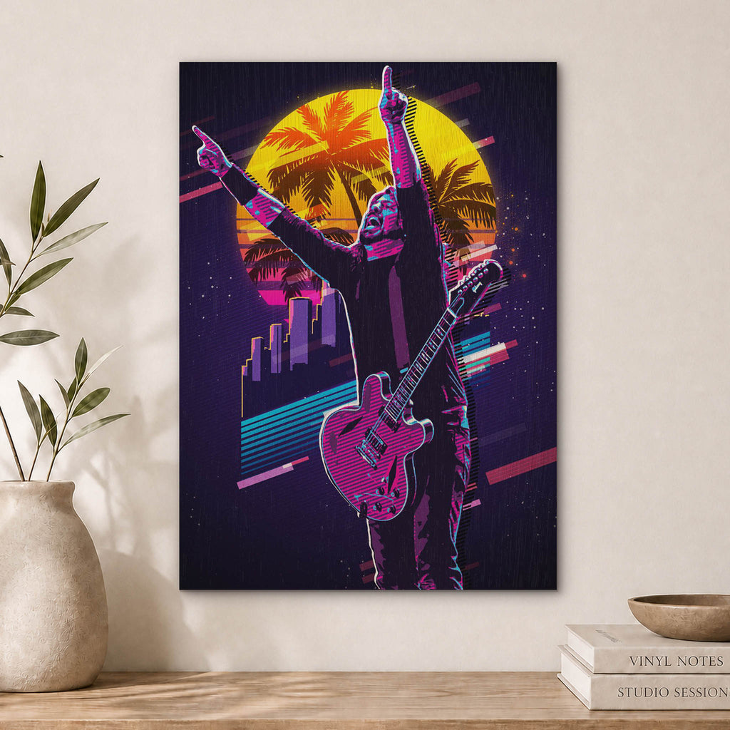 Dave Grohl Wood Print by OnWood Australia