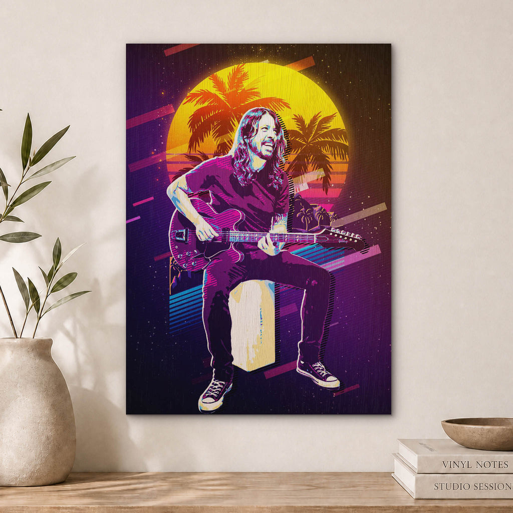 Dave Grohl Wood Print by OnWood Australia