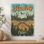 Deer Hunter Wood Print by OnWood Australia