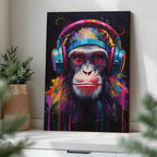 DJ Monkey Wood Print by OnWood Australia