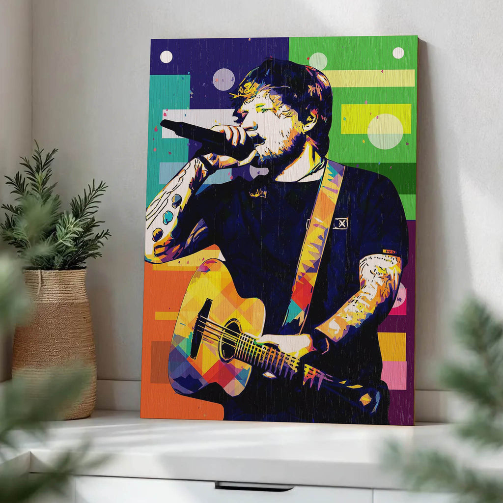 Ed Sheeran Wood Print by OnWood Australia