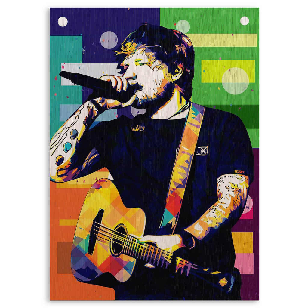 Ed Sheeran Wood Print by OnWood Australia