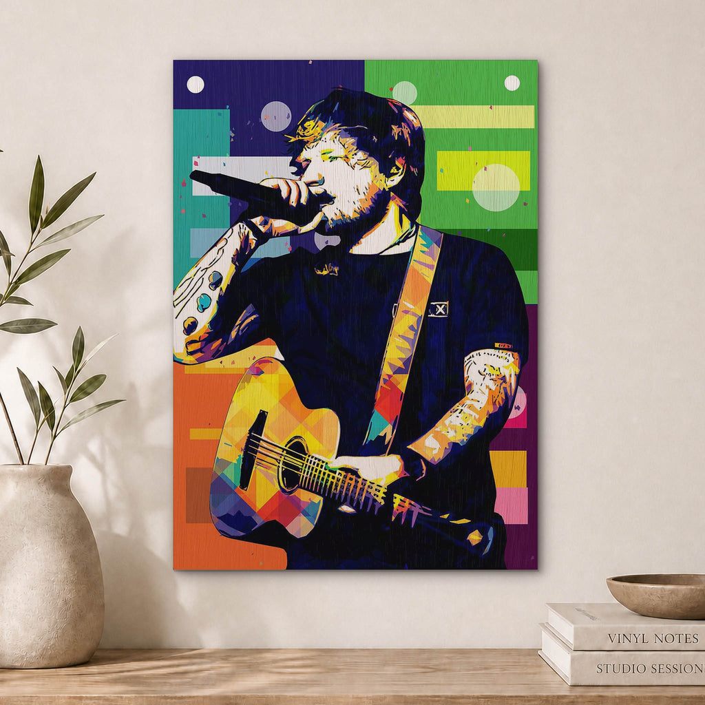 Ed Sheeran Wood Print by OnWood Australia