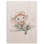 Elephant Pilot Wood Print by OnWood Australia