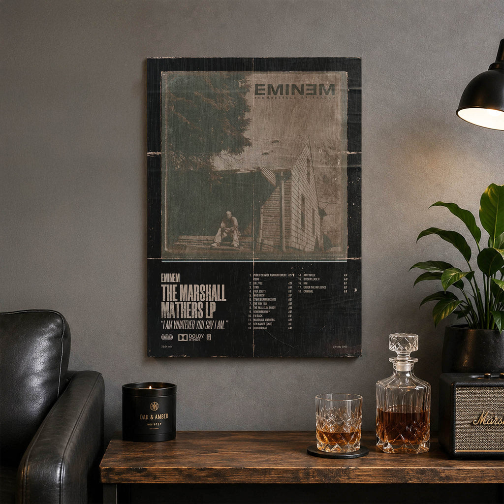 Eminem Wood Print by OnWood Australia