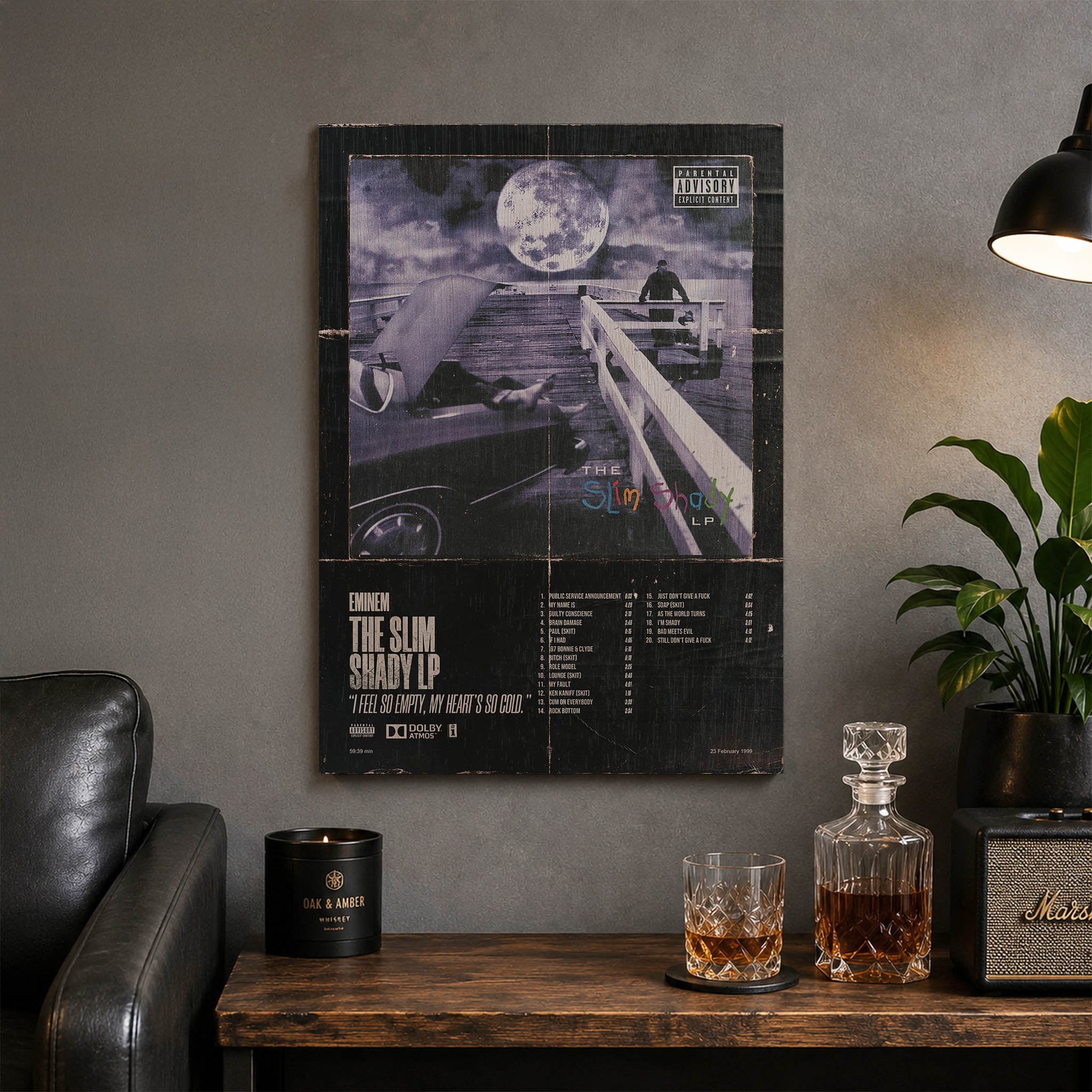 Eminem Wood Print by OnWood Australia