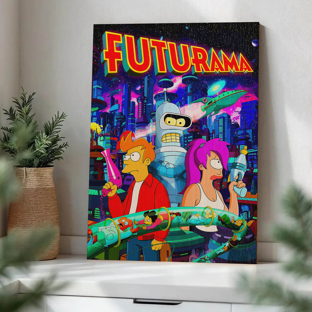 Futurama Wood Print by OnWood Australia