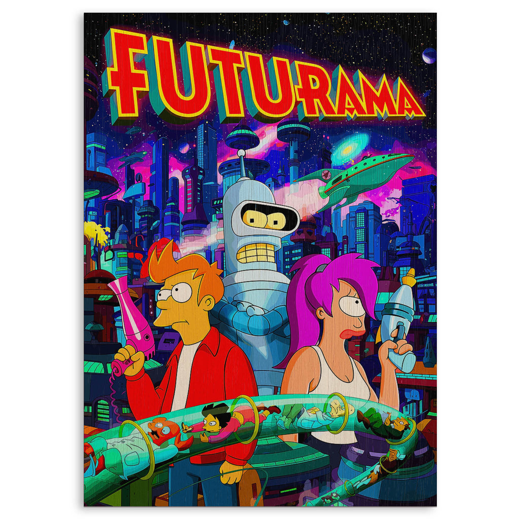 Futurama Wood Print by OnWood Australia