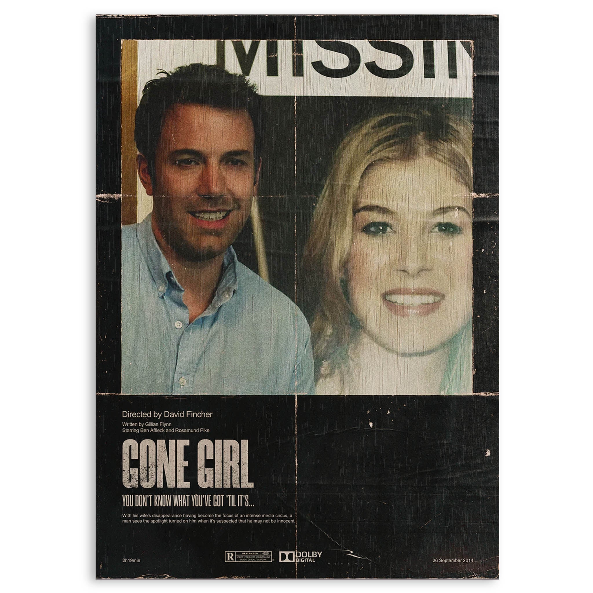 Gone Girl Wood Print by OnWood Australia
