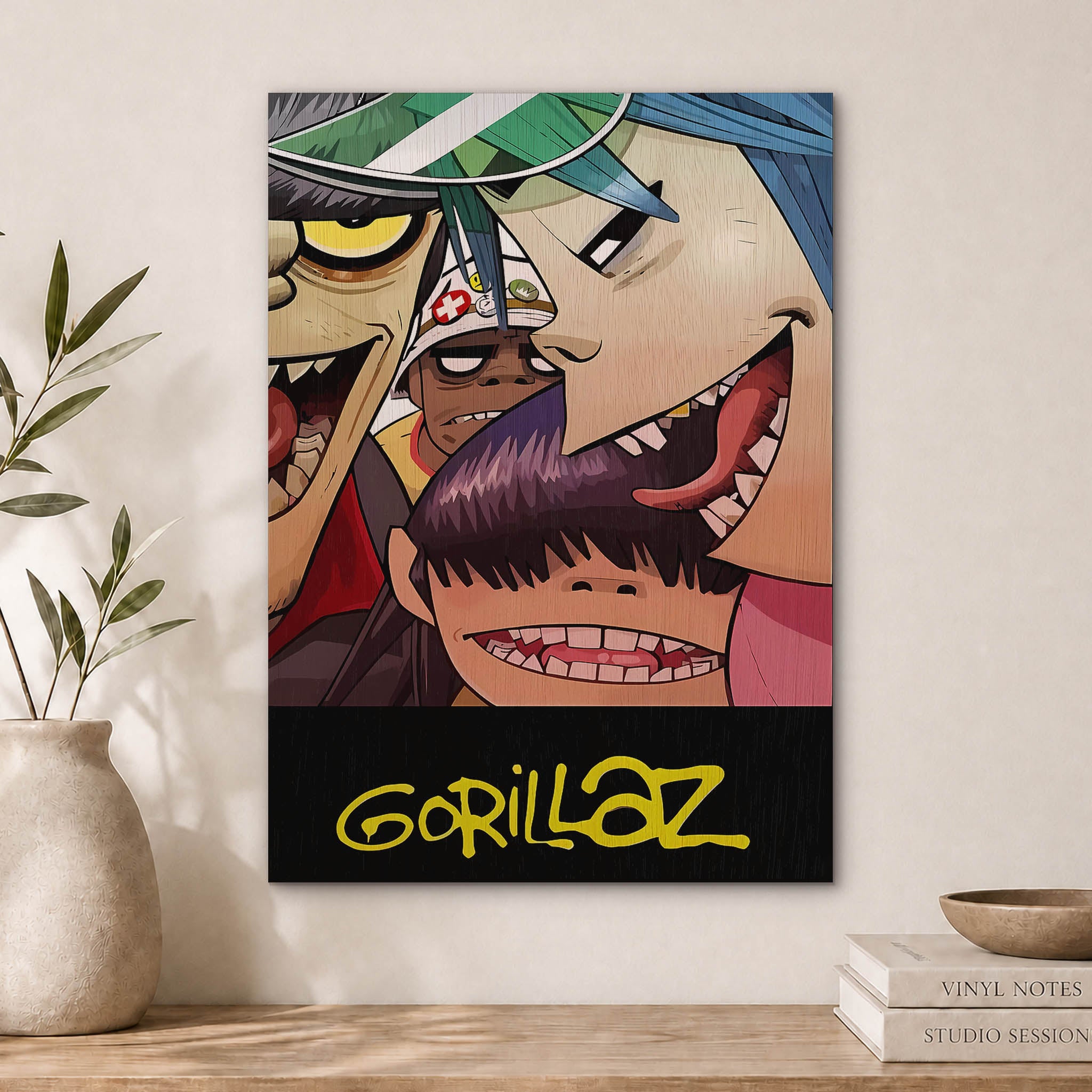 Gorillaz Wood Print by OnWood Australia