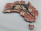 Australia Wood Print Map - Logo Request