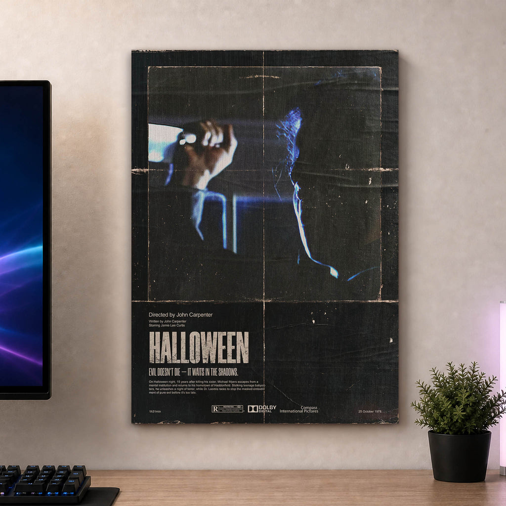 Halloween Michael Myers Wood Print by OnWood Australia