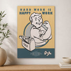 Hard Work Happy Work Wood Print by OnWood Australia