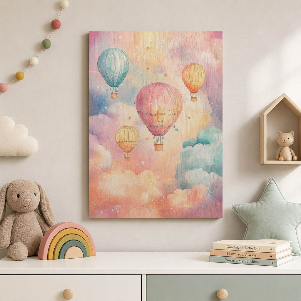 Hot Air Balloons Wood Print by OnWood Australia