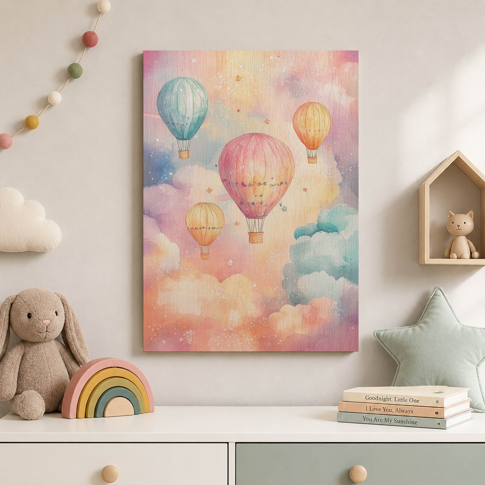 Hot Air Balloons Wood Print by OnWood Australia