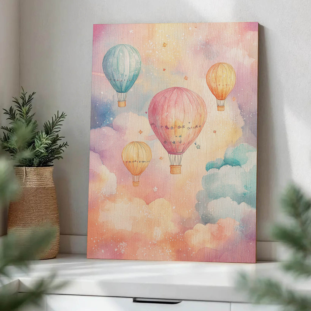 Hot Air Balloons Wood Print by OnWood Australia