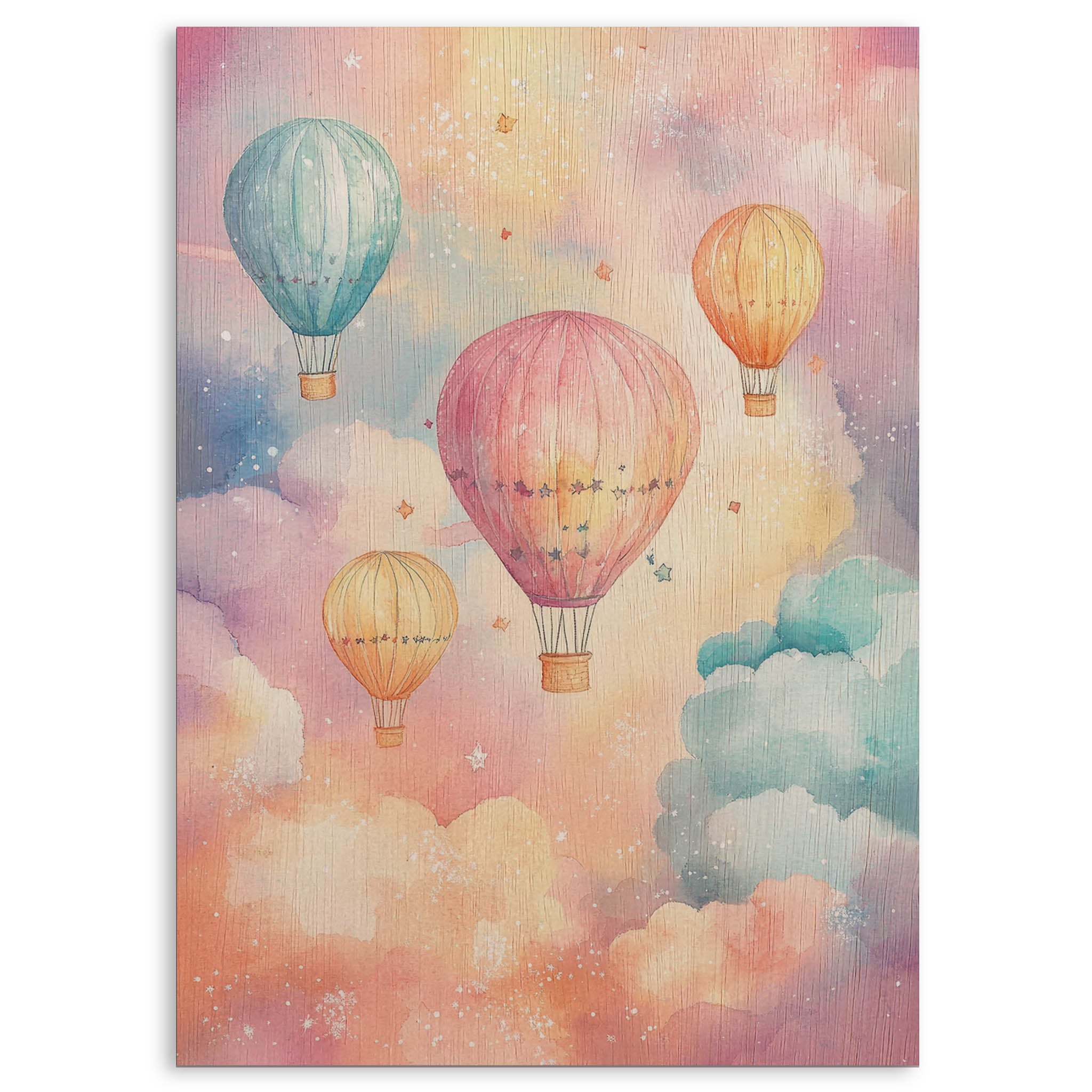 Hot Air Balloons Wood Print by OnWood Australia