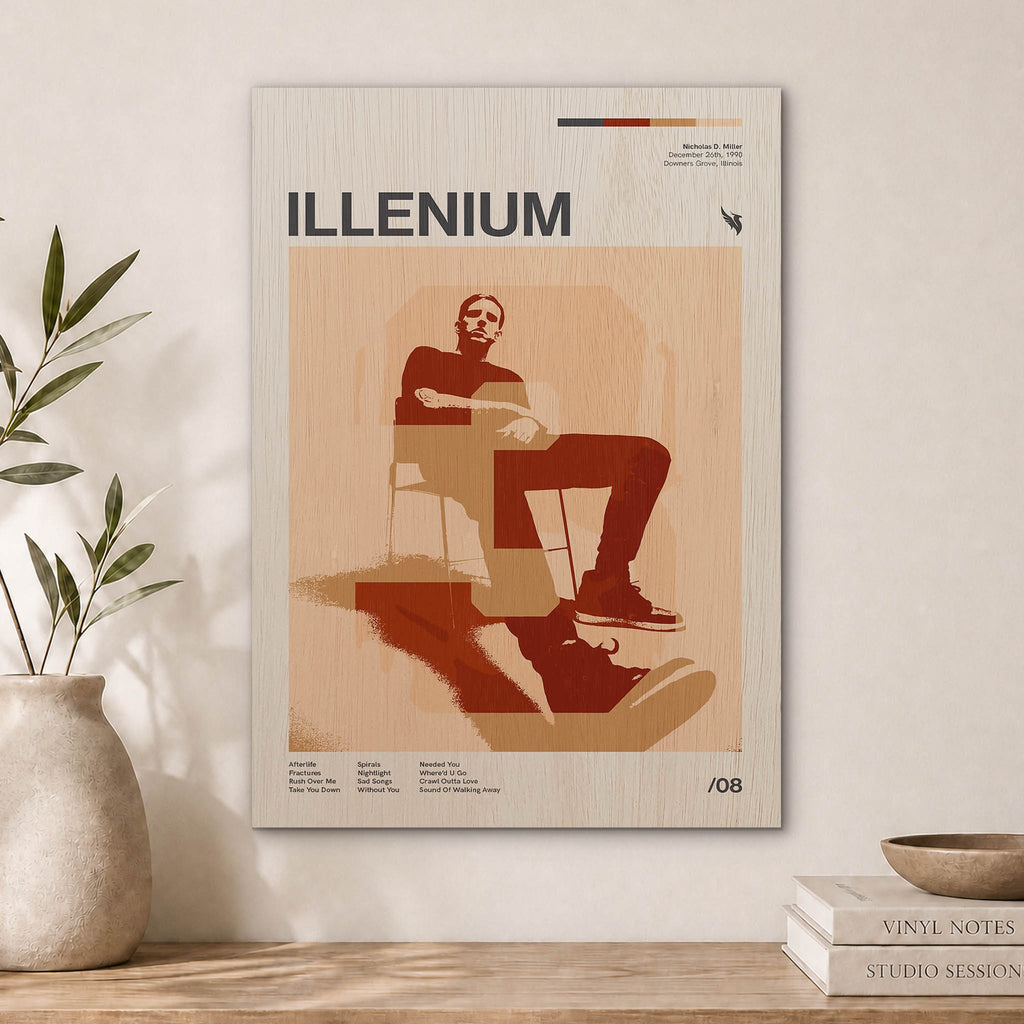Illenium Wood Print by OnWood Australia