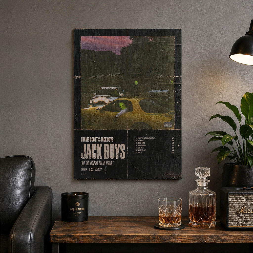 Jack Boys Travis Scott Wood Print by OnWood Australia