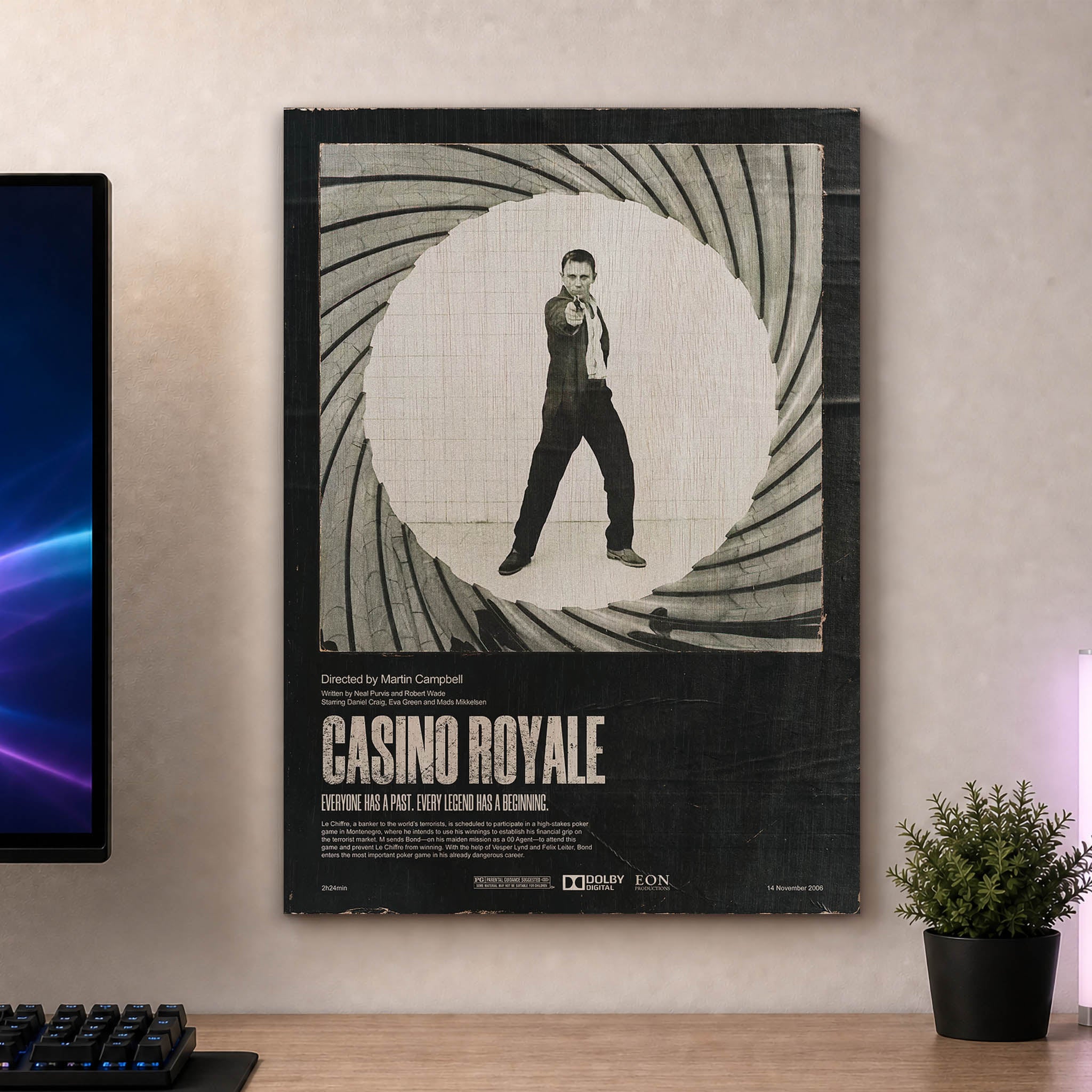 James Bond 007 Wood Print by OnWood Australia