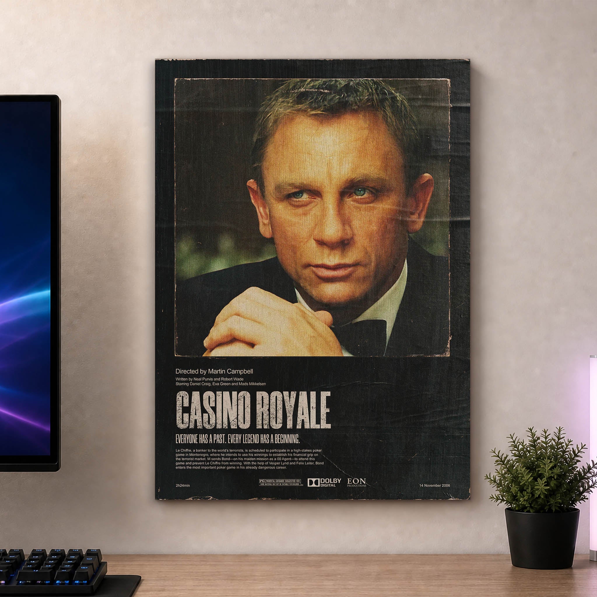 James Bond 007 Wood Print by OnWood Australia