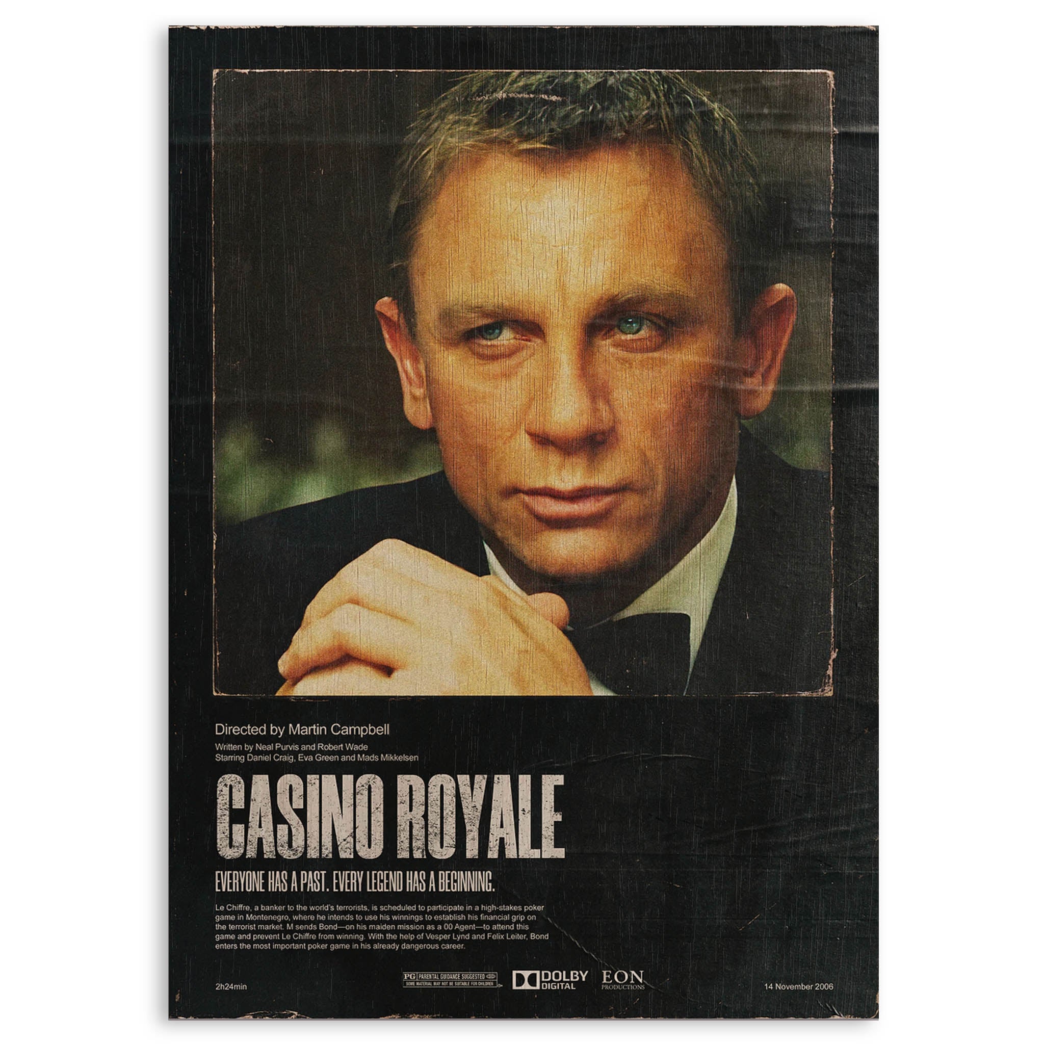 James Bond 007 Wood Print by OnWood Australia