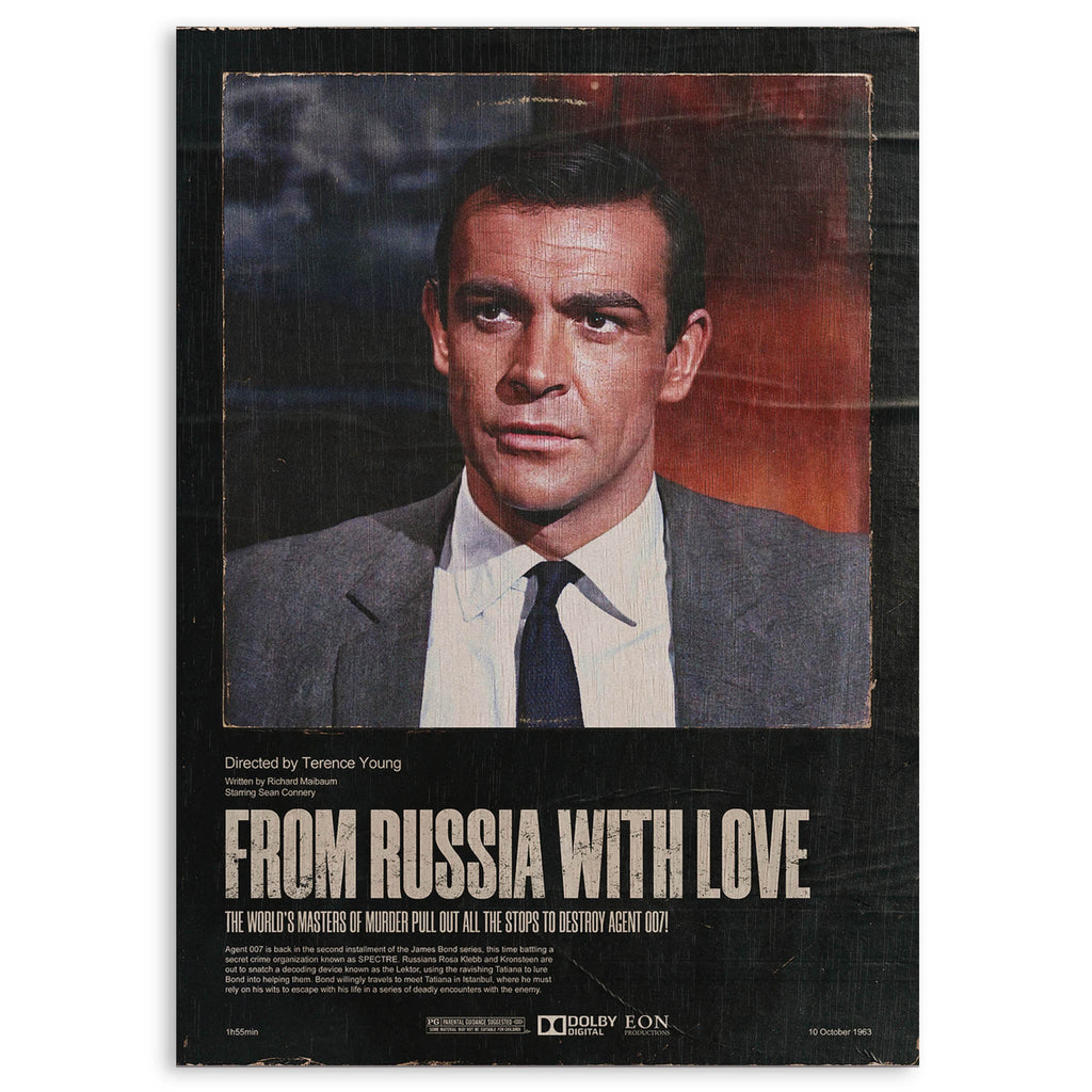 James Bond 007 Wood Print by OnWood Australia