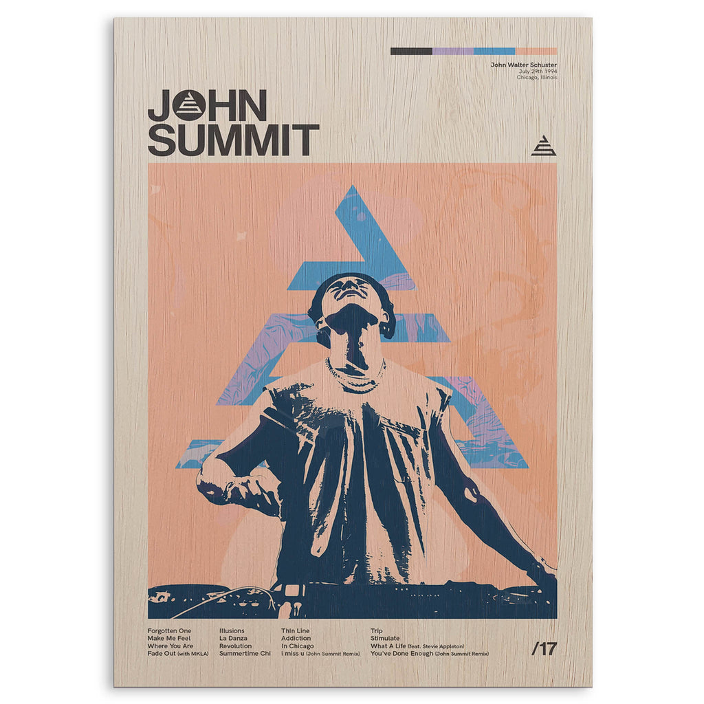 John Summit Wood Print by OnWood Australia