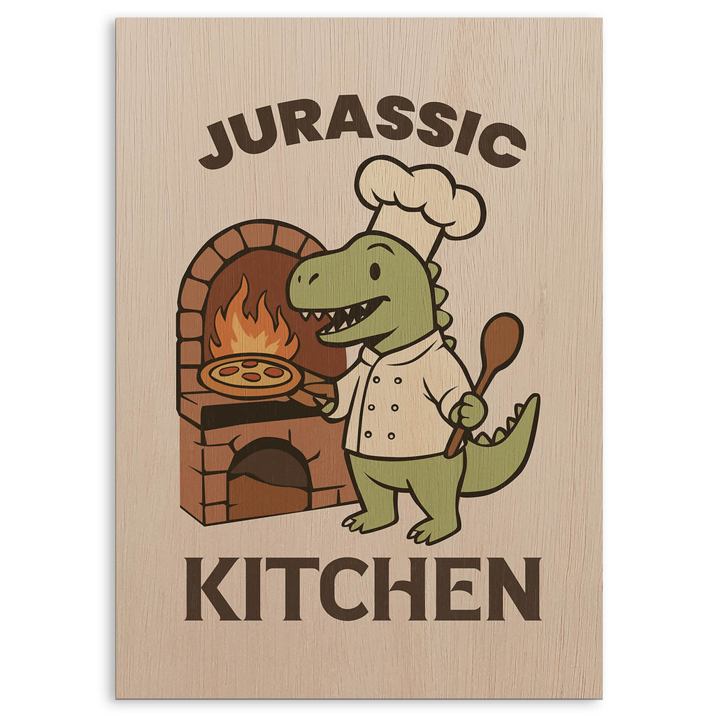 Jurassic Kitchen Wood Print by OnWood Australia
