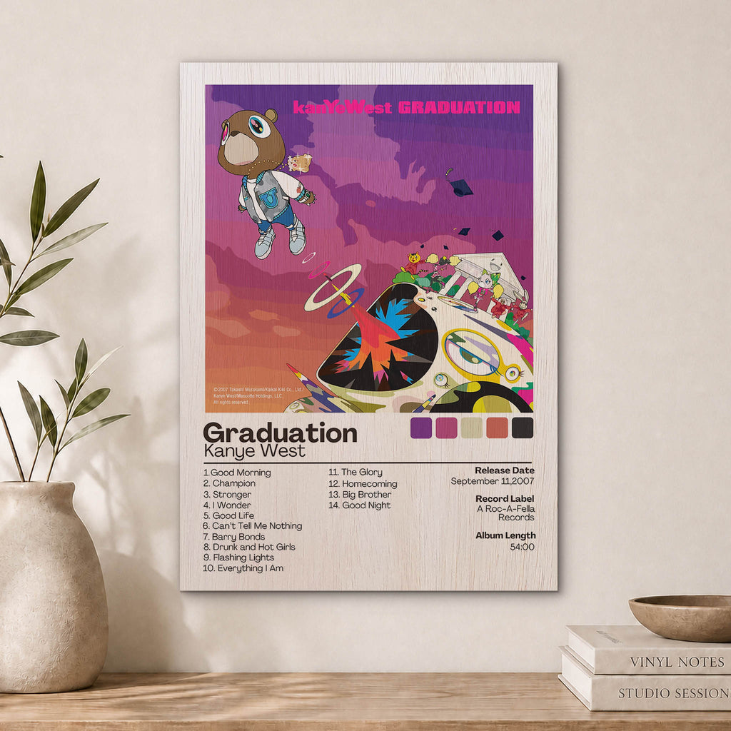 Kanye West Graduation Wood Print by OnWood Australia