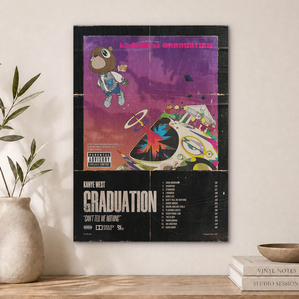 Kanye West Graduation Wood Print by OnWood Australia