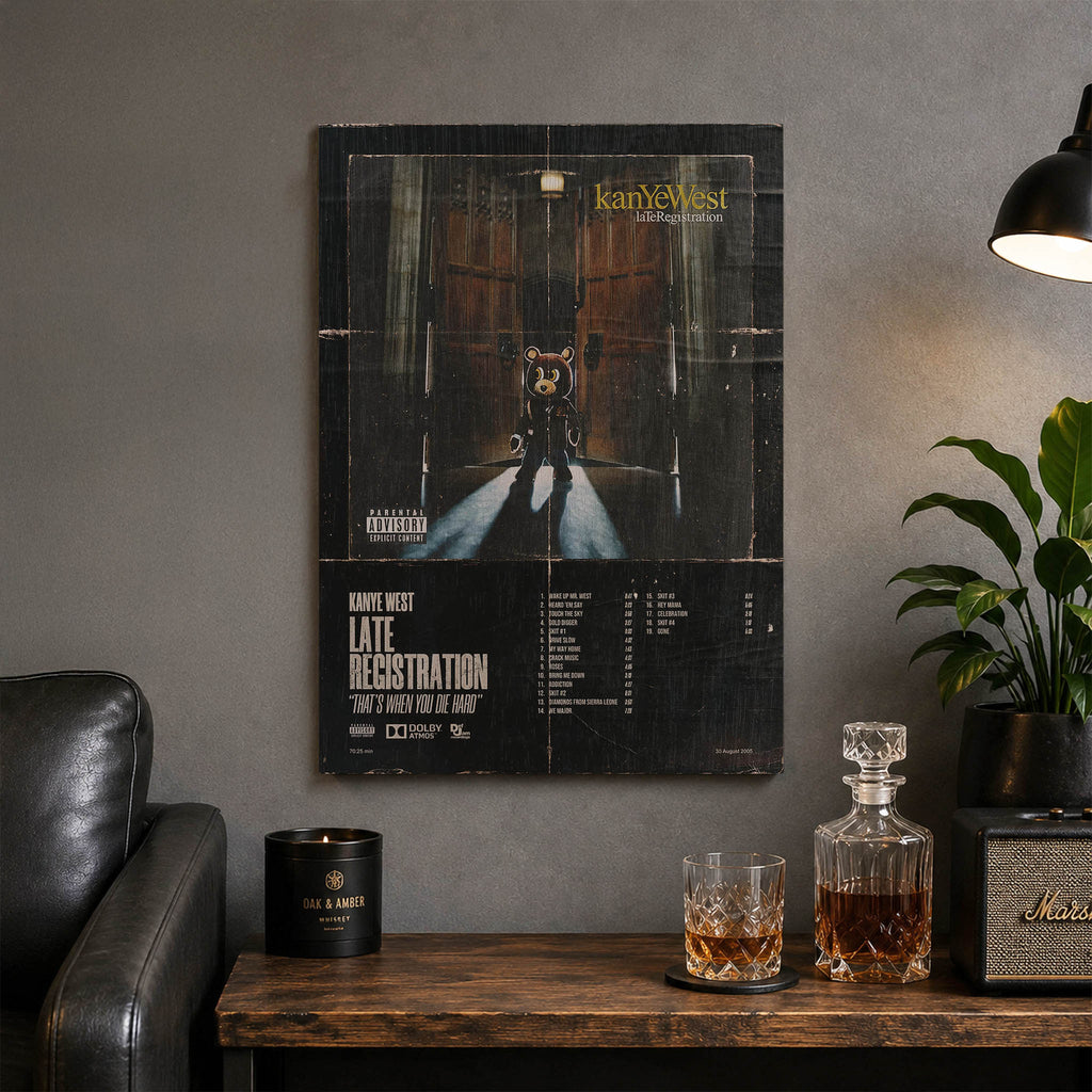 Kanye West Late Registration Wood Print by OnWood Australia