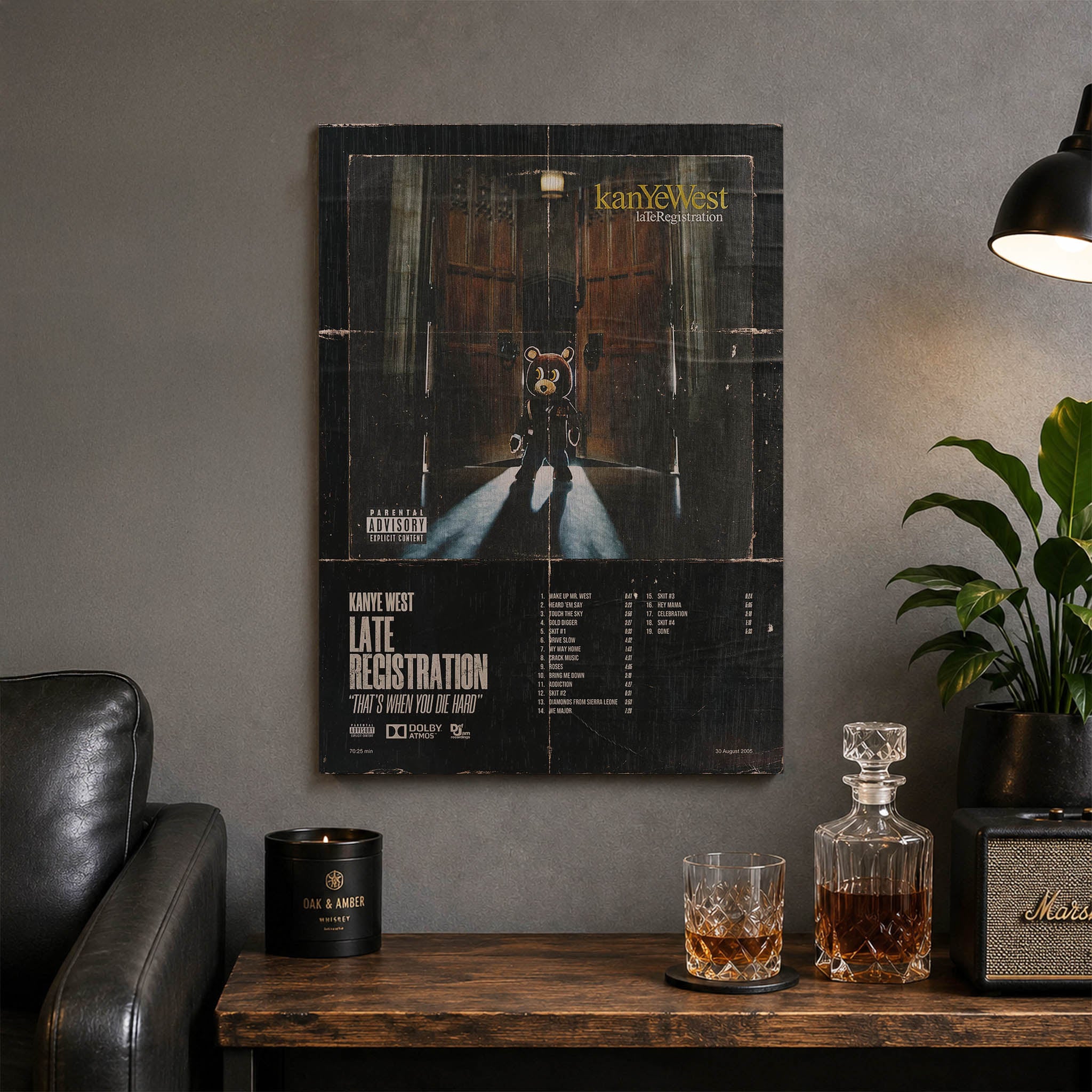 Kanye West Late Registration Wood Print by OnWood Australia