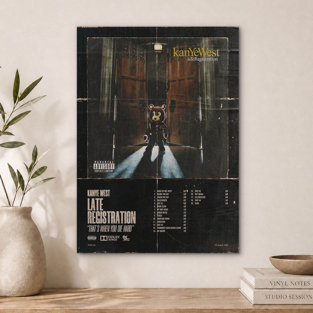 Kanye West Late Registration Wood Print by OnWood Australia